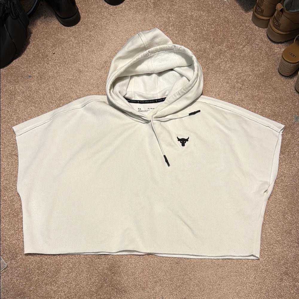 Under Armour project rock cropped hoodie size XL